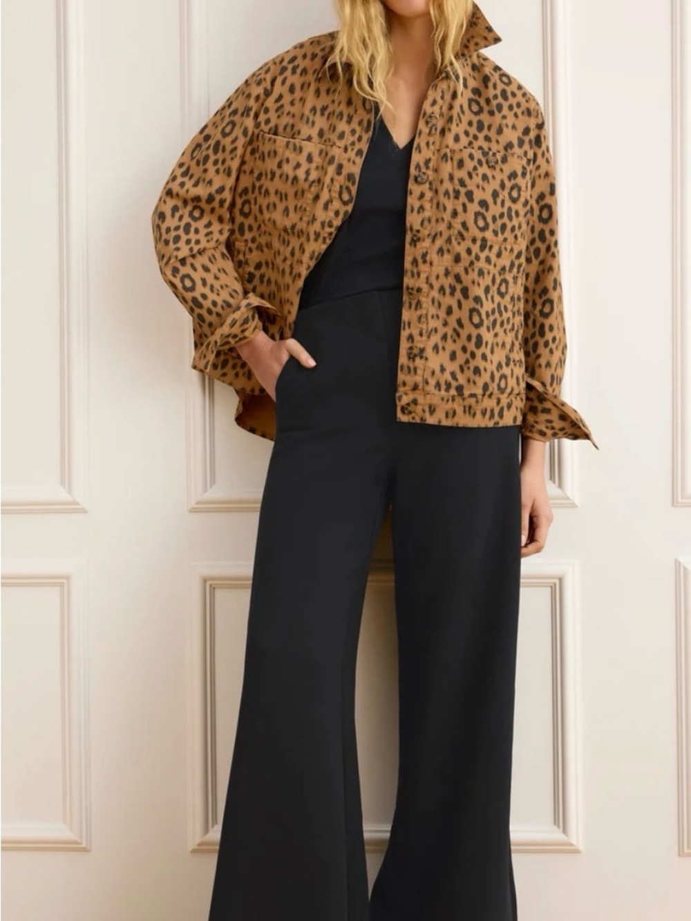 CAbi Cheetah Jacket Women's Size Medium New